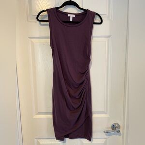 Leith Plum purple ruched Bodycon mini dress size small